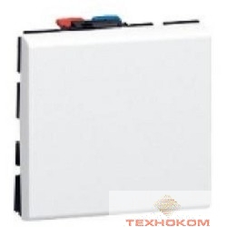 Legrand 077011 ПЕРЕКЛЮЧАТЕЛЬ НА ДВА НАПРАВЛЕНИЯ - ПРОГРАММА MOSAIC - 2 МОДУЛЯ - 10 AX - БЕЛЫЙ