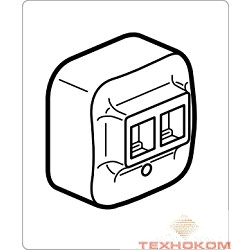 Legrand 782228 Розетка RJ45+RJ45 Quteo (Белая)