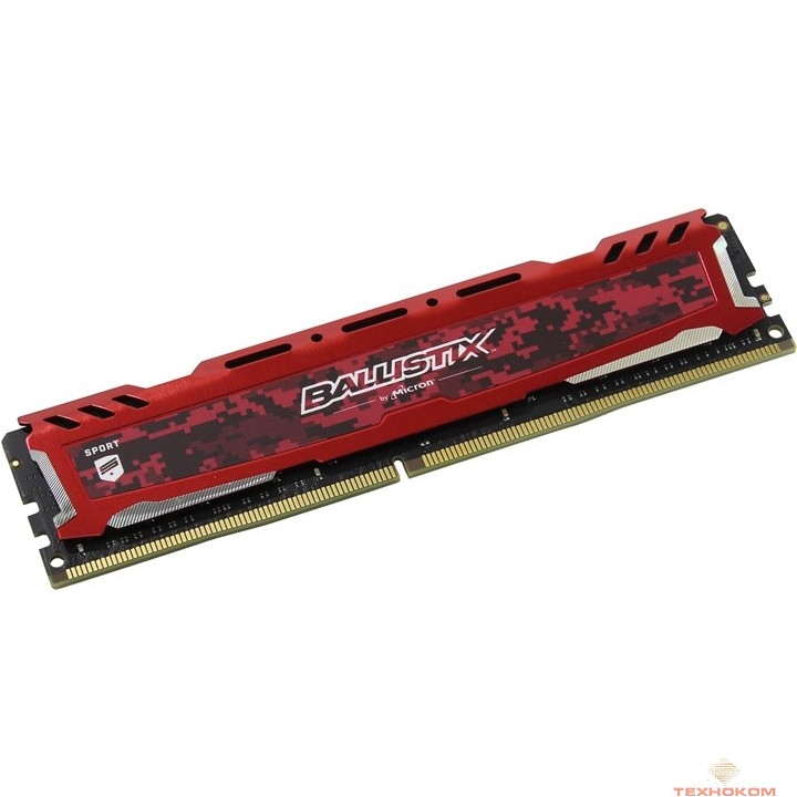 Crucial DDR4 DIMM 16GB BLS16G4D26BFSE PC4-21300, 2666MHz, CL16, Ballistix Sport LT Red