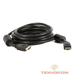 5bites APC-014-075 Кабель  HDMI M / HDMI M V1.4b, высокоскоростной, ethernet+3D, зол.разъемы, ферр.кольца, 7.5м.