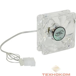Case fan Deepcool XFAN 80L/R {80x80x25, 3 pin, 20dB, 1800rpm, 60g, Red LED}