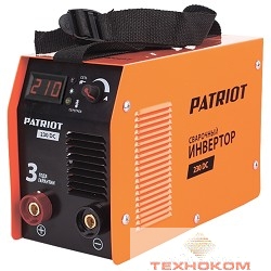PATRIOT 230DC MMA Аппарат сварочный [605302520] {Вход.напр. 140-240V, ток мин/макс 20/200A, ПВ при макс. токе 60%@40°C, диам.электрода 1.6/5,0мм, Потреб.мощн. 6.3KW/8.2KVA, Вес 5,1кг}