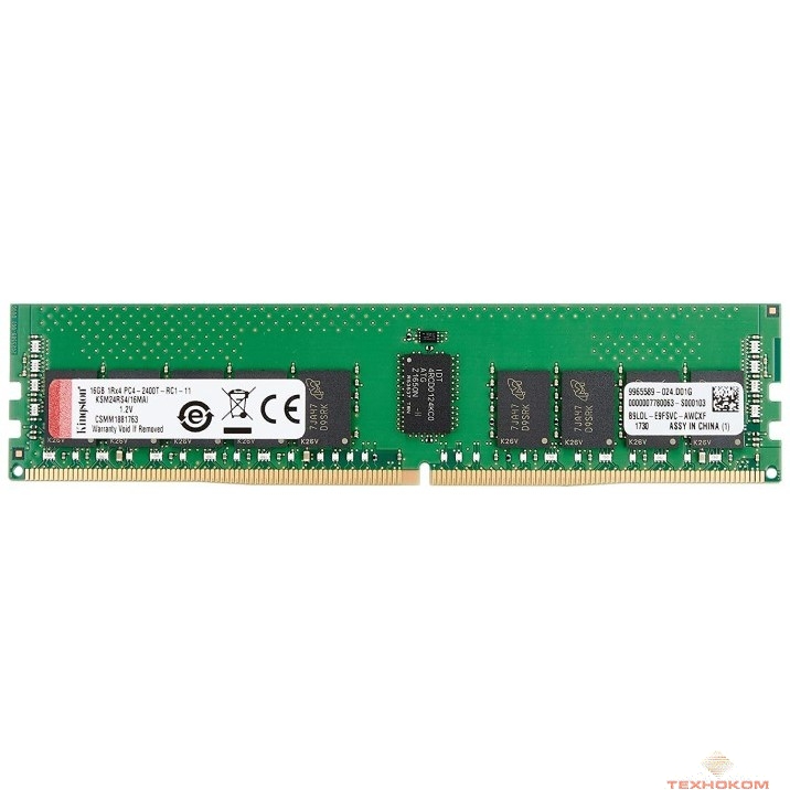 Kingston DDR4 DIMM 16GB KSM24RS4/16MAI PC4-19200, 2400MHz, ECC Reg
