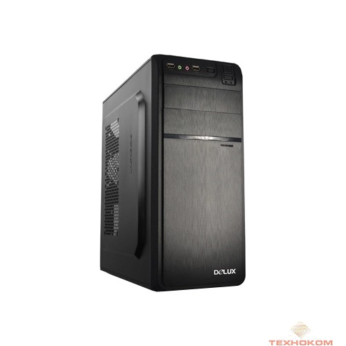 MidiTower DELUX DLC-DW600  600W  (черный)  ATX 2.03 {air duct, tac 1.1}