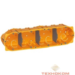 Legrand80054 Коробка Batibox для сухих перегородок, 4 поста, 50мм