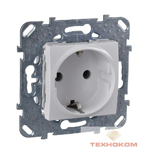 Schneider-electric MGU5.036.18ZD UNICA РОЗЕТКА с заземлением, без шторок, 16 А, 250 В, БЕЛЫЙ