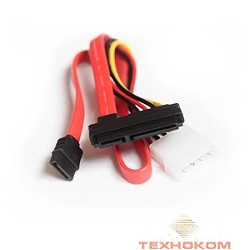 Gembird Кабель Serial ATA интерфейсный (35см) и силовой (15см) [CC-SATA-C1]
