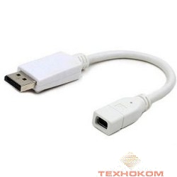 Cablexpert Переходник miniDisplayPort - DisplayPort, 20F/20M, длина 16см, белый (A-mDPF-DPM-001-W)