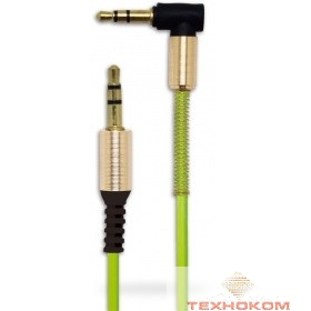 Belsis Кабель Jack 3.5 mm г-образная вилка - Jack 3.5 вилка, зеленый, стерео-аудио, 1.0 м (BS3009)