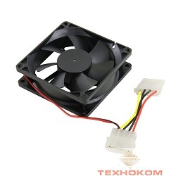 5bites F8025S-HDD Вентилятор 80 x 80 x 25мм, подшипник скольжения, 2000RPM, 23dB, 4 pin (питание от БП)