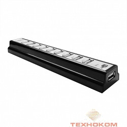 CBR CH-310, USB-концентратор  активный, 10 портов, USB 2.0/220В black