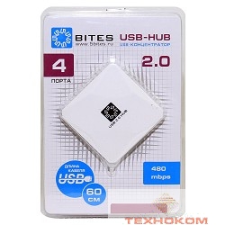5bites HB24-202WH Концентратор 4*USB2.0 / USB 60CM / WHITE