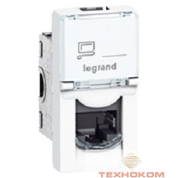 Legrand 076573 РОЗЕТКА RJ 45 - ПРОГРАММА MOSAIC - КАТЕГОРИЯ 6А - STP/FTP 9 контактов - 1 МОДУЛЬ - БЕЛЫЙ - LCS2