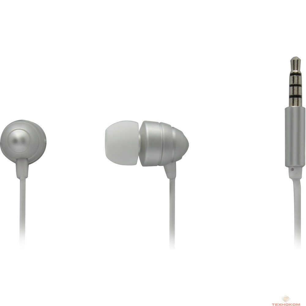 Гарнитура ES-F55 SILVER Dialog с кнопкой ответа для мобильных устройств, серебристая, металл