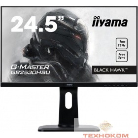 IIYAMA 24.5" GB2530HSU-B1 черный {TN LED 1920x1080 1ms 75Гц 16:9 250cd 170гр/160гр D-Sub HDMI DisplayPort}