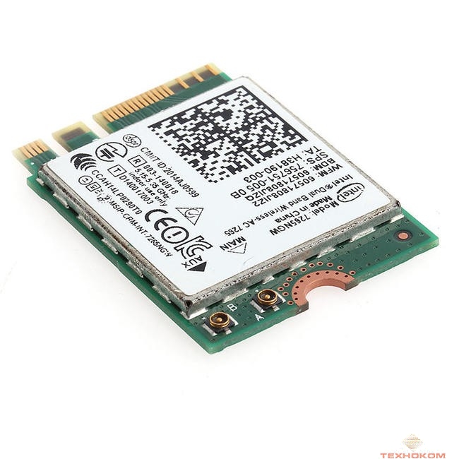 Espada Контроллер NGFF Intel WiFi (b/g/n/ac),2.4/5Ghz, Bluetooth 4.0 без комп. (7265NGW) (43157)