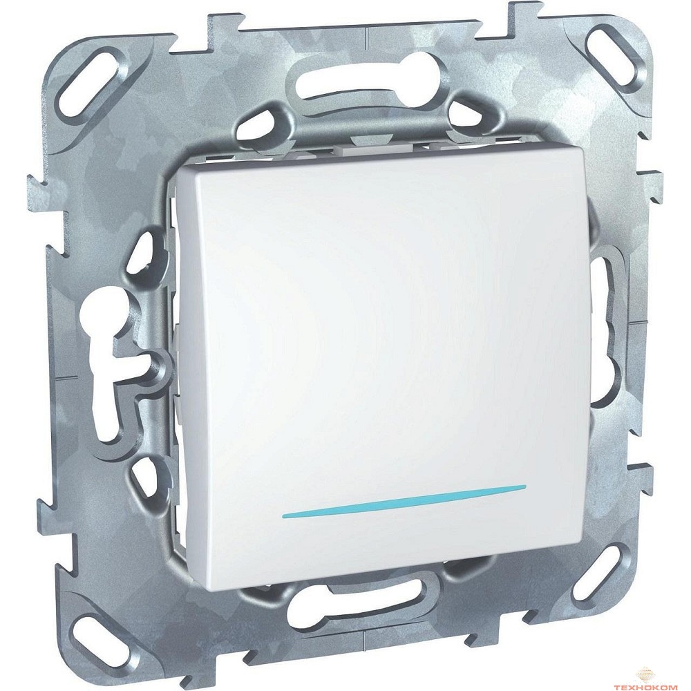 Schneider-electric MGU5.201.18NZD UNICA ВЫКЛЮЧАТЕЛЬ 1-клавишный, с подсветкой, сх. 1а, БЕЛЫЙ