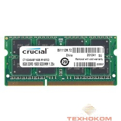 Crucial DDR3 SODIMM 8GB CT102464BF160B {PC3-12800, 1600MHz}