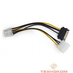 Cablexpert Разветвитель питания Molex+SATA->PCI-Express 8pin, для подключения в/к PCI-Е (8pin) к б/п ATX (CC-PSU-82)