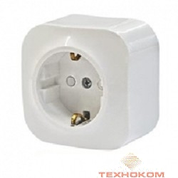 Legrand 782220 Розетка с заземлением с защитными шторками Quteo (Белая)