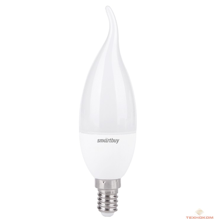 Smartbuy ( SBL-C37Can-8_5-40K-E14 ) Светодиодная (LED) Свеча на ветру матовая Лампа Smartbuy-C37-8,5W/4000/E14