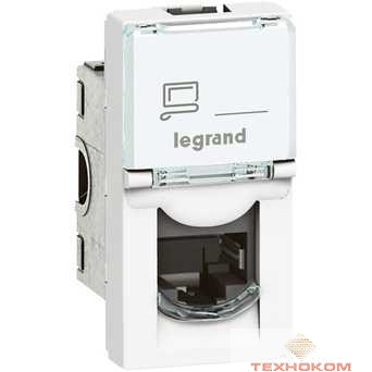 Legrand 076562 РОЗЕТКА RJ 45 - ПРОГРАММА MOSAIC - КАТЕГОРИЯ 6 - FTP 9 контактов - 1 МОДУЛЬ - БЕЛЫЙ - LCS2