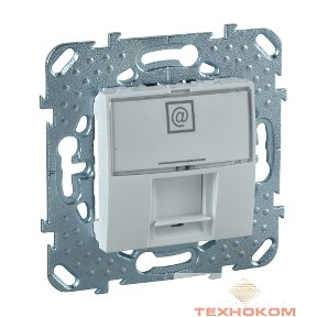 Schneider-electric MGU5.421.18ZD UNICA РОЗЕТКА компьютерная, RJ45, одиночная, с полем для надписи, кат. 5е, БЕЛЫЙ