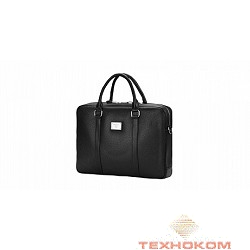 Сумка Continent  CM-122 Black  {полиэстр/эко кожа, черная 15.6"}