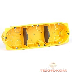 Legrand 80053 Коробка Batibox для сухих перегородок, 3 поста, 50мм
