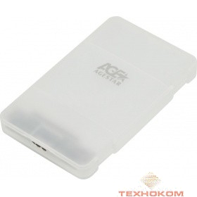 AgeStar 3UBCP3 (WHITE) USB 3.0 Внешний корпус 2.5" SATAIII HDD/SSD USB 3.0, пластик, белый, безвинтовая конструкция