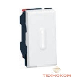 Legrand 077002 ПЕРЕКЛЮЧАТЕЛЬ НА ДВА НАПРАВЛЕНИЯ - ПРОГРАММА MOSAIC - 1 МОДУЛЬ - 10 AX - СО СВЕТОДИОДНОЙ ПОДСВЕТКОЙ - БЕЛЫЙ
