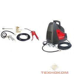 FUBAG HANDY MASTER KIT Компрессор+набор из 5 предметов  [8213690KOA607 (8213690KOA536)] {Произ- водит., л/мин 180 Давле- ние, бар 8 Мощность, кВт 1.1 Напря- жение, В 220 Вес, кг 7}