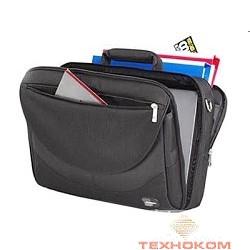 Сумка SUMDEX PON-302(BK)-1  {нейлон, черная до 15,6"}