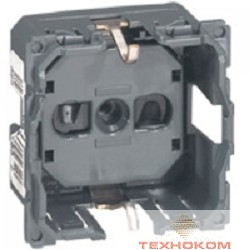 Legrand 67153  Розетка силовая 2К+З немецкий стандарт с безвинтовыми зажимами - Программа Celiane - 16 A - 230 В~