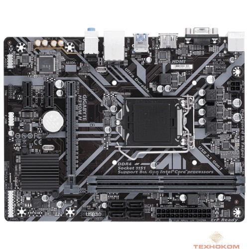 Gigabyte H310M H (V2.0) RTL {S1151  PCI-E Dsub+HDMI GbLAN  SATAIII mATX 2DDR4}