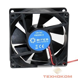 5bites F8025S-2 Вентилятор  80 x 80 x 25мм, подшипник скольжения, 2000RPM, 23dBa, 2 pin