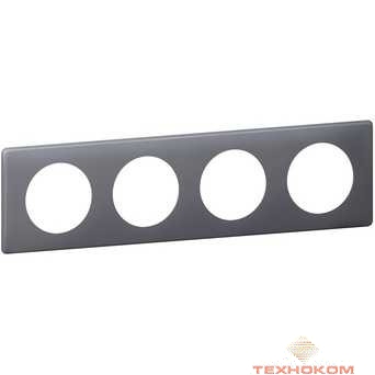 Legrand 066734 Рамка - Программа Celiane - 4 поста - Фиолетовая перкаль