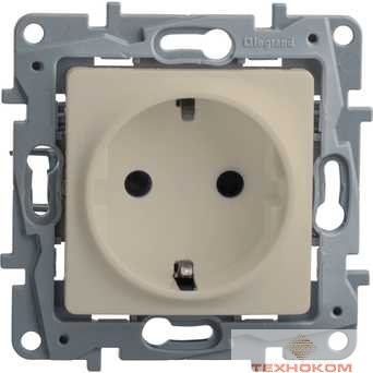 Legrand 672321 Розетка 2К+З - немецкий стандарт - 16 А - 250 В~ - Etika - слоновая кость