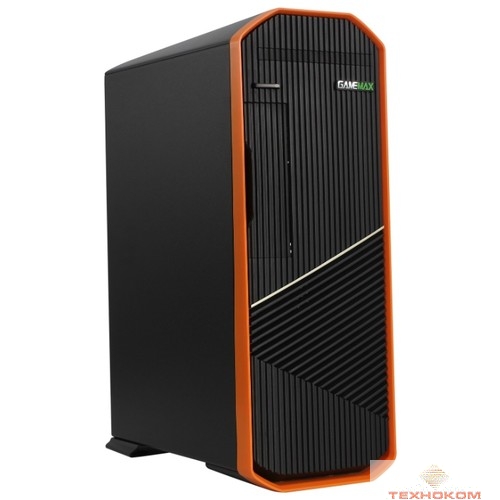 GameMax [S702-O] (300 W) SFF case, Черно-оранж, USB type-C, 2*USB 3.0 + CR