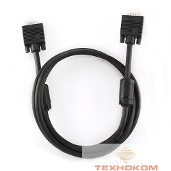 Gembird/Cablexpert CC-PPVGA-6B,  Кабель VGA Premium,15M/15M, 1.8м, тройн.экран, феррит.кольца, чёрный, пакет