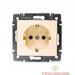 Legrand 774320 Розетка электрическая Valena с заземлением 2К+З/сл.кость (слоновая кость)