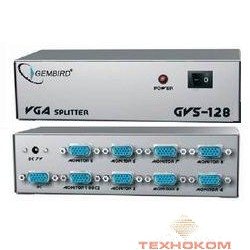 GVS128  Разветвитель сигнала VGA на 8 мониторов (Gembird/Cablexpert)
