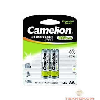 Camelion   AA- 600mAh Ni-Cd BL-2 (NC-AA600BP2, аккумулятор,1.2В)