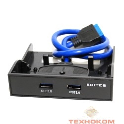 5bites  FP183P  Панель лицевая в 3.5" отсек корпуса ПК, 2*USB3.0