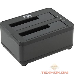 AgeStar 3UBT8  black Док-станция для HDD AgeStar 3UBT8 SATA III пластик/алюминий черный 2.5"/3.5"