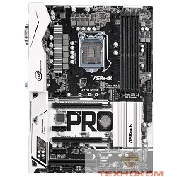 ASRock H270 PRO4 Материнская плата { Soc-1151 Intel H270 4xDDR4 ATX AC`97 8ch(7.1) GbLAN RAID+VGA+DVI+HDMI} RTL