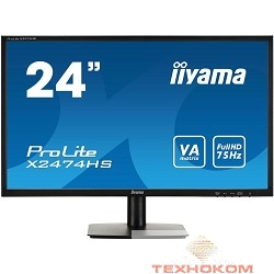 IIYAMA 23.6" X2474HS-B1 черный {VA LED 1920x1080 4ms 16:9 250cd HDMI D-Sub DisplayPort}