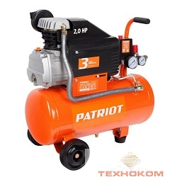PATRIOT PRO 24 -210(L) Компрессор [525306300] {Мощн.: 1.5 кВт; Напр.: 230В~50Гц; Об.двиг.: 2850 об/мин; Производит.: 210 л/мин; Об.ресивера: 24 л; Давл.: 8 бар; Вес: 22 кг;

}
