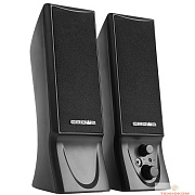 CROWN CMS-602 (USB, 6W; управление громкостью, разъём для наушников, кнопка включения, Длина кабеля между колонками 1м;Длина аудио-кабеля и питания 2м.)