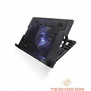 CROWN  Подставка для ноутбука CMLS-926 (Black) 15,6", 1*Fan,blue light,2*USB